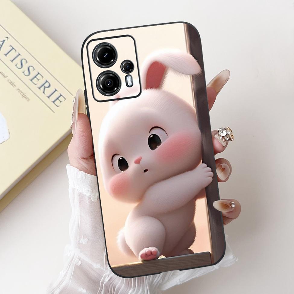 For Moto G13 G14 G15 Phone Cover For Motorola Moto G14 Case Silicone Luxury Fashion Flowers Love Cute Funny Cool Painted Bumper