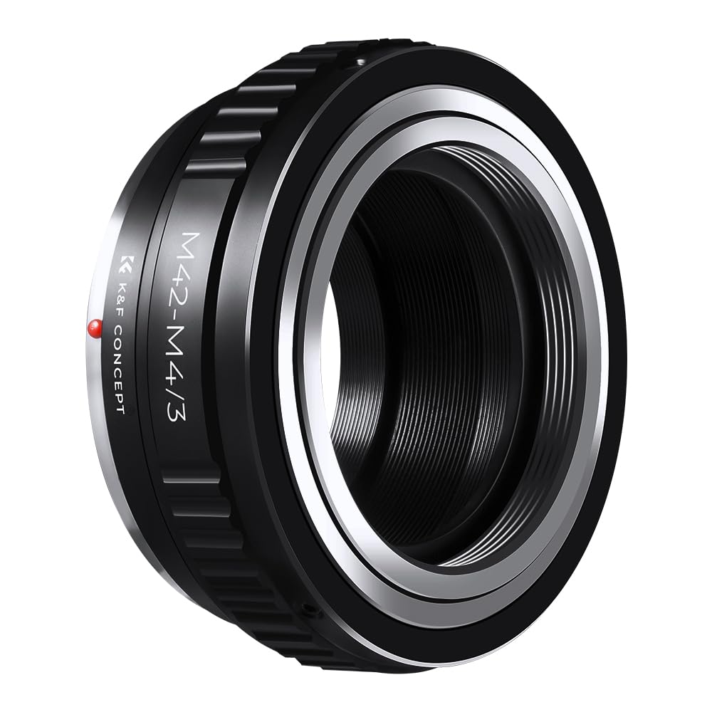 CONCEPT Mount Adapter Converts M42 mount lenses to Micro Four Thirds mounts for Micro enabling infinity K&F M42-M4/3 4/3 cameras, focus.