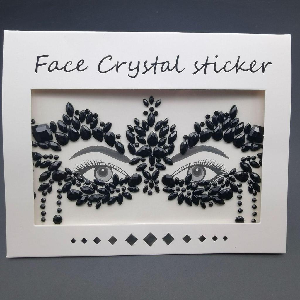 Cat Face Masquerade Rhinestone Stickers & DIY Jewelry Ring for Makeup