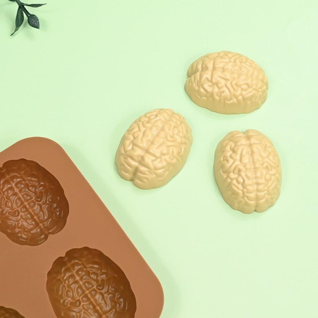 2Pcs Brain Silicone Molds Fondant Mousses Cake Molds Making Pastry Chocolate Molds Baking Decorating Tool Nonstick