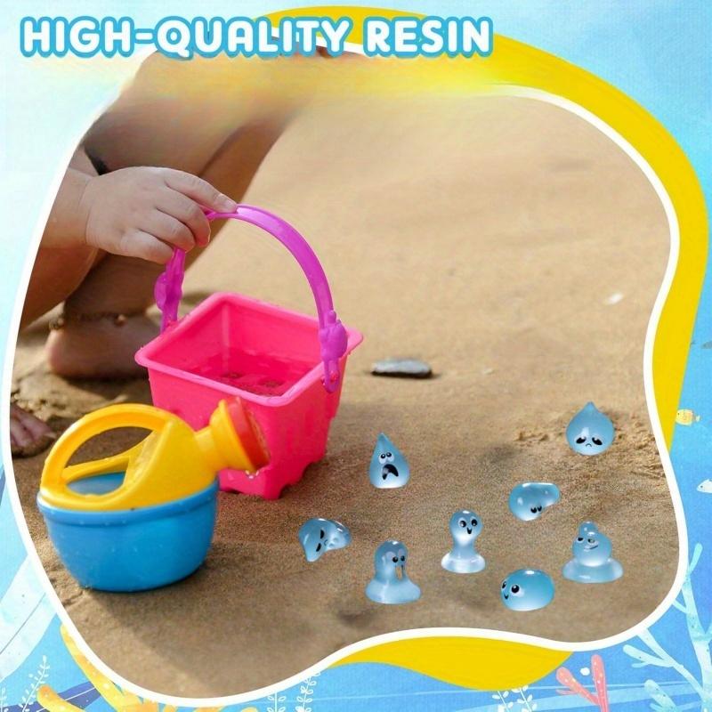 30/50Pc Luminous Mini Resin Ghost Figurines Water Spirit Collectible Bonsai Statues  For Room Diy Crafts Miniature Garden Decor