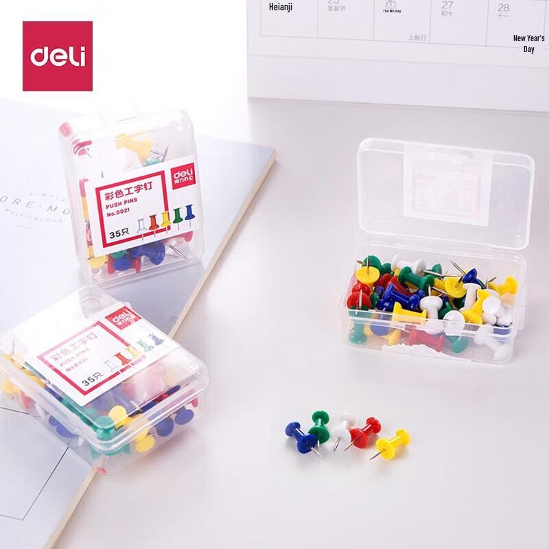 Deli Colored Thumbtacks (10-Box Pack)