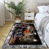 Vintage Motorcycle Bath Mat – Fade-Resistant Flannel Rectangular Rug for Bathroom Decor