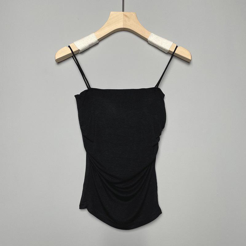 

Тонкий камзол без спины Dongdaemun с нагрудными подушечками - Сексуальный и нежный дизайн для женщин One Size чёрный