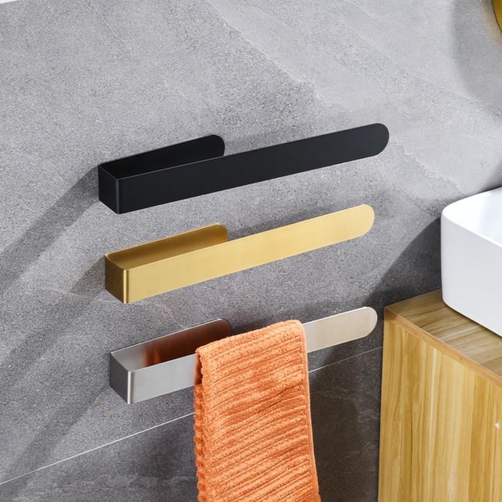 Self-adhesive Towel Rack Single Rod Bath Towel Hanger Rustproof Tissue Holder Bathroom