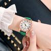 Stylish And Simple Roman Numeral Belt With Diamond Luminous Watch Women'S Quartz Watch