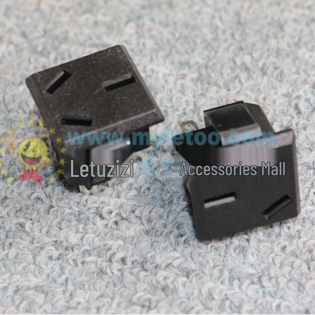 Game Console 220V C13 Power Socket with Copper Pins, 3-Pin Black with Ears