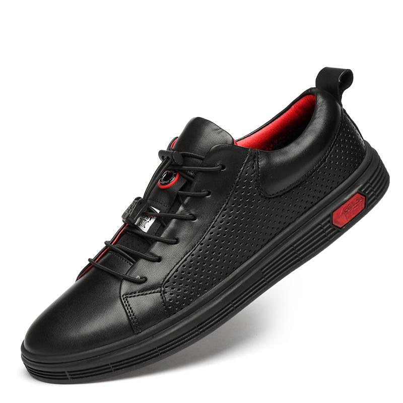 

Повседневная обувь из натуральной кожи для мужчин, дышащие мужские классические кроссовки, универсальная обувь для скейтбординга, мужская обувь 2024 года, новое поступление, балетки для мужчин 36