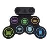 Electronic Drum Set Rechargeable Portable Silicone 9 Drums Practice Pad with Drumsticks Headphone Jack Built in Dual