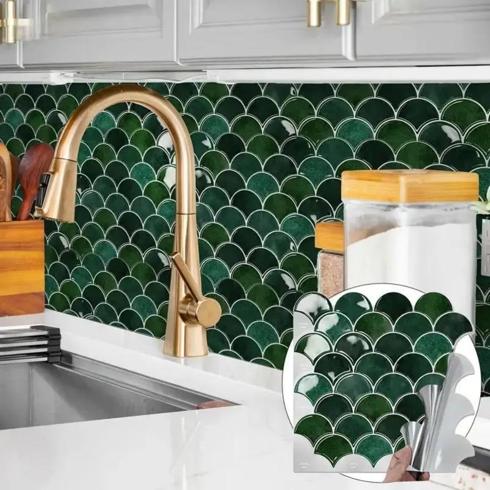 Self Adhesive Imitation Wall Tiles PVC Kitchen Backsplash New Wall Stickers  For Home Decor