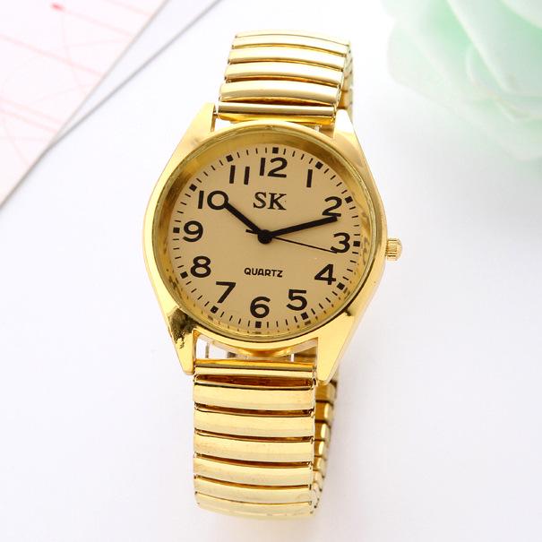 Clear Large Numbers Elastic Band Watch for Elderly & Middle-Aged Men and Women