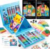 Shuttle Art Art Set with Colored Solid Coloring Watercolor Pencil Palette and Portable Storage Portable Educational Gift for Preschool and Elementary