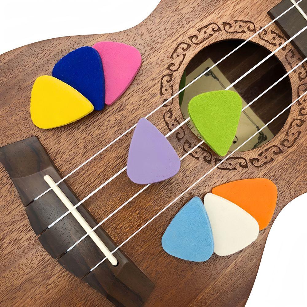 6/12pcs Felt Guitar Picks, Colorful Felt Plectrums for Bass Ukulele Electric Acoustic Guitar, Gentle On Fingers YMY