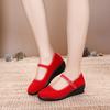2025 spring casual women's shoes lightweight polyurethane one-word buckle hotel etiquette versatile casual mother shoes dance