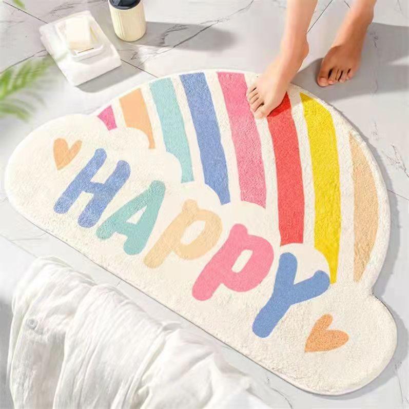 

Bathroom Slip-resistant Mat Toilet Imitation Cashmere Mat Toilet Toilet Moisture-wicking Soft Thick Slip-resistant Mat 40 * 60cm