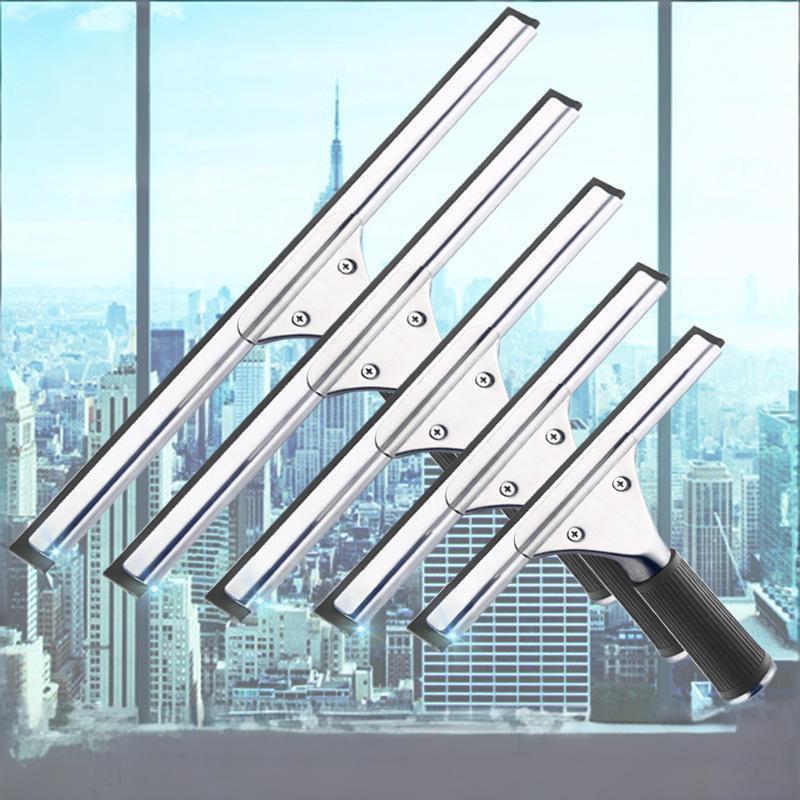 Stainless Steel Squeegee Non Slip Ergonomic Grip 1Pcs Streak Free for Shower Tile Wall Glass Door Window Car Exterior