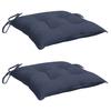 Chair Cushions 2 Pcs Navy Blue 50x50x7 Cm Oxford Fabric