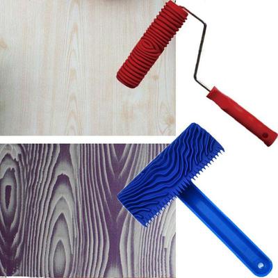 Dřevo Grainer Pull Válečkový štětec na dřevo Umělecká barva Válečkový štětec na dřevo Imitace dřeva Guma Dřevo Zrno Forma na zeď