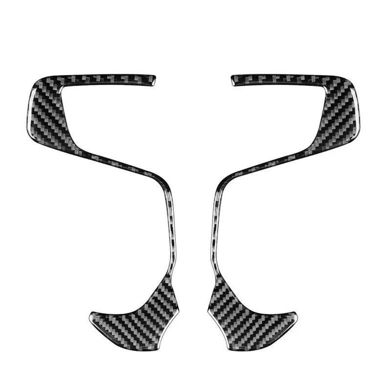 For Chevrolet Silverado 1500/GMC Sierra 1500 2014-2018 Carbon Fiber Steering Wheel Accent Stickers Car Interior Accessories