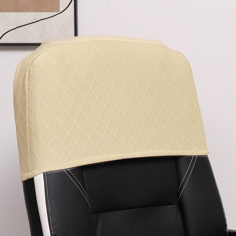 

Solid Color Office Chair Backrest Cover Elastic Chair Back Covers Chair Head Cover Office Chair Light yellow