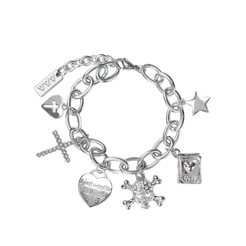 

VVV Funky Mix Bold Chain Surgical Bracelet Silver