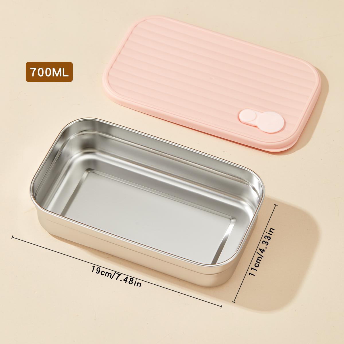 

WORTHBUY Ланч-бокс из нержавеющей стали 304 с крышкой, портативный контейнер для фруктового салата, штабелируемый, герметичный, бенто-бокс для студента