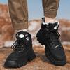 Fashion Winter Boots Trendy Men High Top Ankle Boots Luxury British Workwear Short Boots Fashion Thick Soled Warm Casual Cotton Shoes