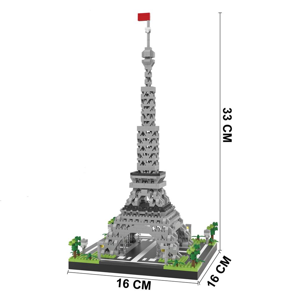 Knew Built Louvre Micro Mini Building Blocks for Adult Architecture Toys Set Construction Arc Triomphe Eiffel Assembly Bricks