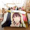 Cool The Ice Guy and His Cool Female Colleague Anime Print 3PCS Bedding Set Duvet Cover + 2 Pillowcases Soft Bed Linen Decor Man