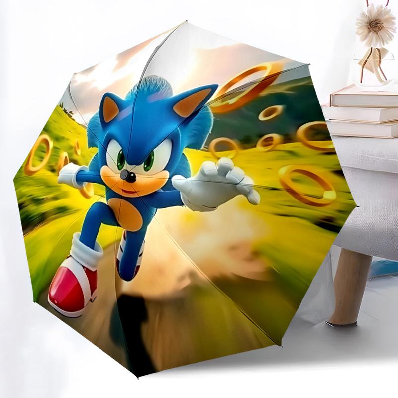1pc Shadow the Hedgehog Automatic Cute Umbrella 8-Bone Design Compact Gear for Outdoor Travel, Perfect Holiday Gift yy251230034