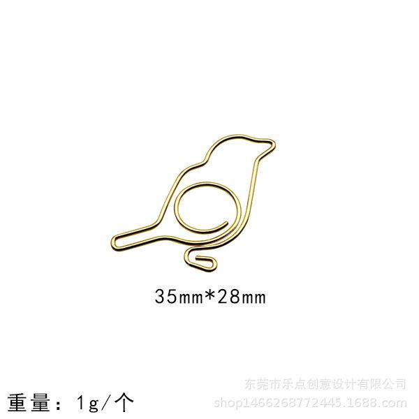 Golden Animal Cat Dog Rabbit Paper Clips Metal Boxed Paperclip Student Office Supplies Gift Accessories For School Desk Supplies