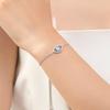 MODIAN 925 Sterling Silver Big Blue Eyes Basic Bracelet Fashion Style Braided Adjustable Chain Link For Women Anniversary Gift