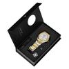 Luxury Business Men's Watch Gift Box Set High Quality Rose Gold Case Simple and Versatile Quartz Watch Relogio Masculino