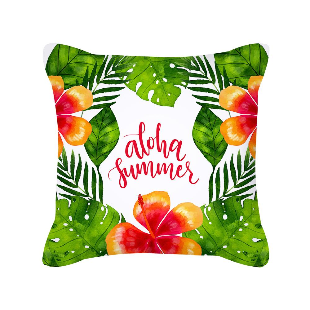 New Home Green Plant Tropical Pillow Cover Without Core Cushion Cover Waist Pillow Cover Cushion Cover Furniture Supplies