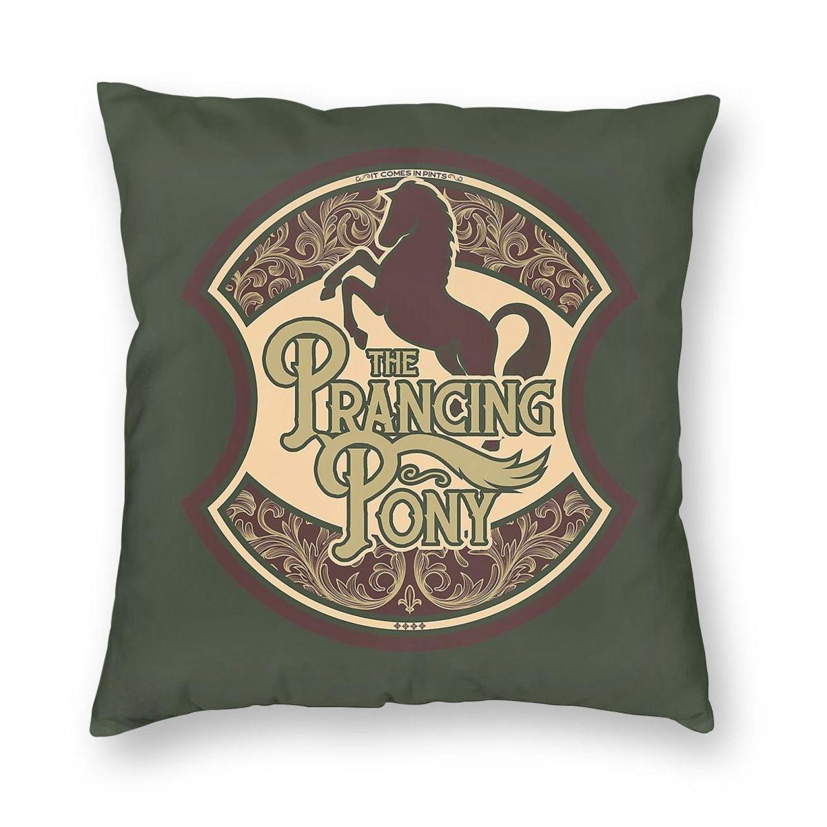 The Prancing Pony Pillowcase Polyester Linen Velvet Creative Zip Decor Throw Pillow Case Sofa Cushion Cover 30x30cm