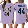 Women's Casual Short Sleeve T-Shirt Letter Print Loose Fit Crew Neck Oversized Tee Top for Everyday Wear