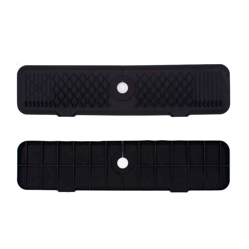 Extended Faucet Splash Guard Silicone Sink Protectors Mat Easy To Stall Sink Draining Pad  Hotel