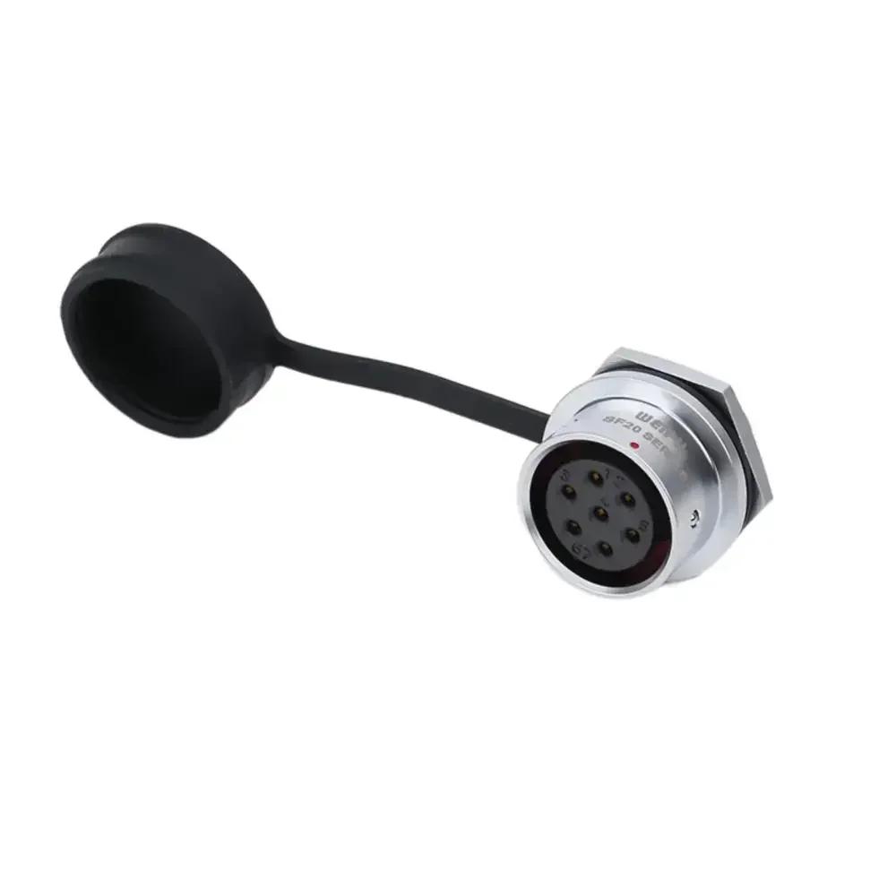 WEIPU SF20 SF2010/P SF2012/S Waterproof 2 3 4 5 6 7 8 9 12 15 Pin Industrial Power Aviation Connector M20 Rear Nut Seat IP67