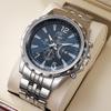 Men'S Speedmaster Business Large Dial Steel Belt Multifunctional Digital Face Calendar Waterproof Watch