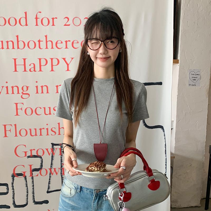 

Женский летний новый тонкий универсальный топ однотонный топ Dopamine Base S