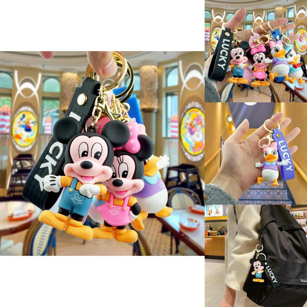 Disney Character Keychain Cute Minnie And Daisy Backpack Pendant Rubber Charm