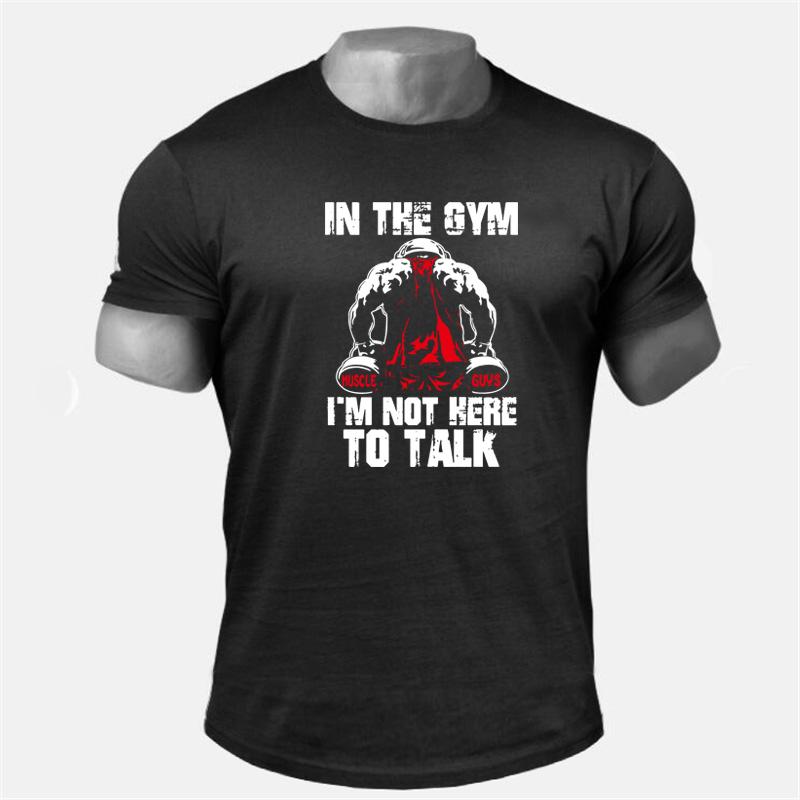 Gym Muscle Men Cotton TShirt Casual Athletic Sporty Summer Short Sleeve - Men s Summer Cotton Graphic Tee S разноцветный