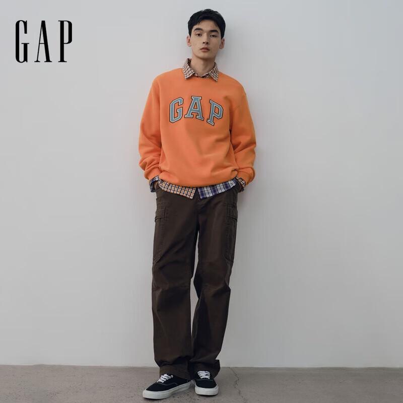 GAP Unisex Loose Fit Carbon Brushed Crewneck Sweatshirt