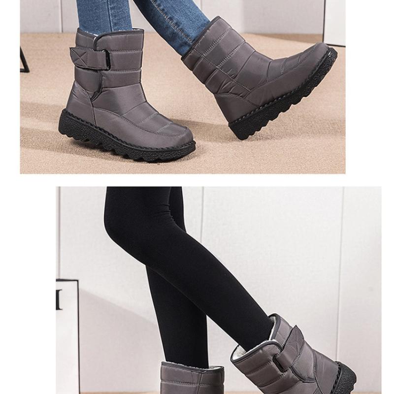 2025 Women's Snow Boots Women Winter Shoes Keep Warm Plush Fashion Ladies Outdoor Non-slip Waterproof Mid Calf Boots Femme