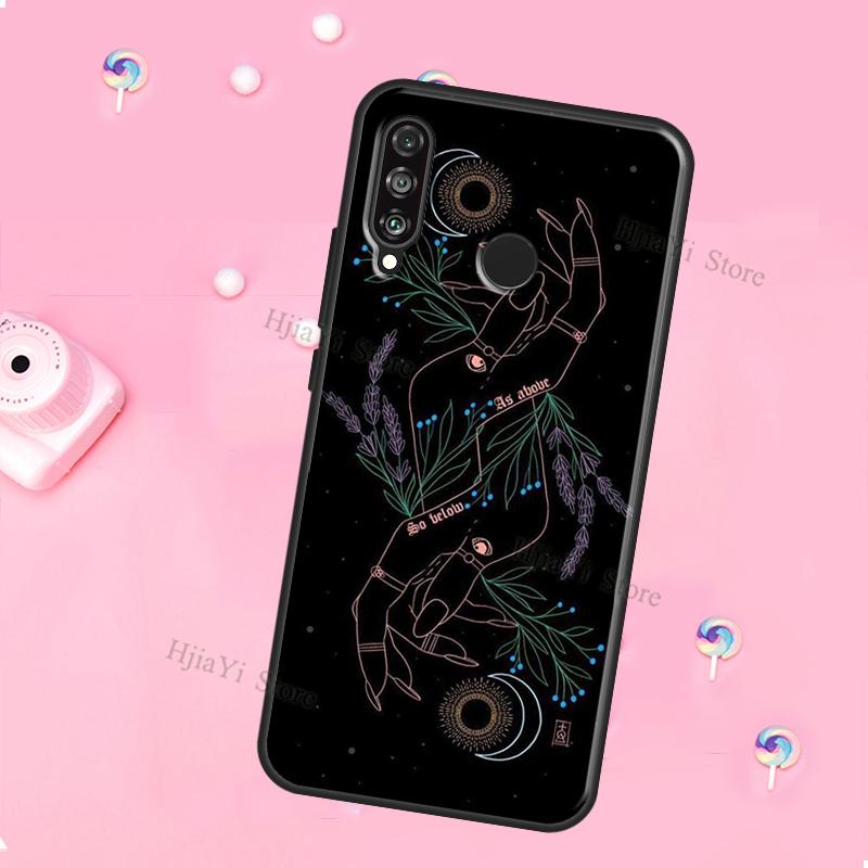 Witches Moon Witchy Mystery Totem For Huawei Honor Magic 5 Lite X8 X9 X8a X9a 50 70 P20 P30 P40 P50 P60 Pro P Smart 2019 Case