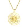 Kinitial Lotus Flower Pendant, Lotus Necklace Dainty Necklace For Women, Lotus Flower Jewelry, Lotus Jewelry,necklace