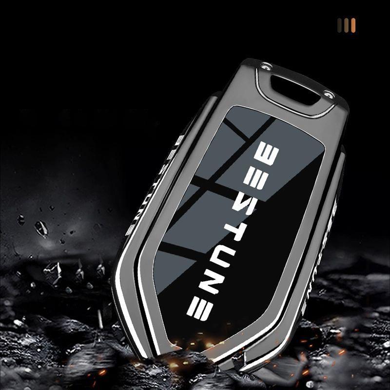 Zinc Alloy Car Key Case For Bestune T90 T77 T77Pro B70 T55 T33 T99 Keychain Cover Bag Shell Housing Ring Holder Fob Accessories