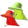 Fluorescent Color Fisherman Hat With Wide Brims And Neck Protecing Covers For Sun Protections Safe for Outdoor Activity