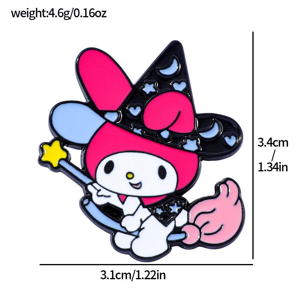 Cute Creative Personality Sanrio Metal Badge Kulomie Melody Clownfish Alloy Brooch Accessories