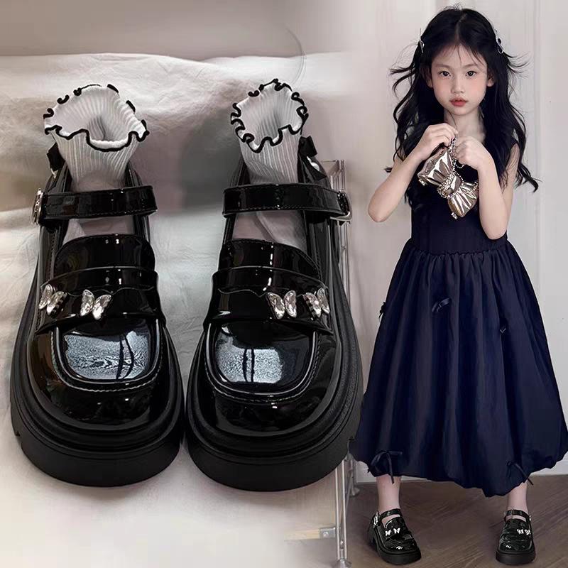 Girls' small leather shoes 2025 spring and autumn new middle-aged and older children's girls' performance princess shoes, students' casual children'